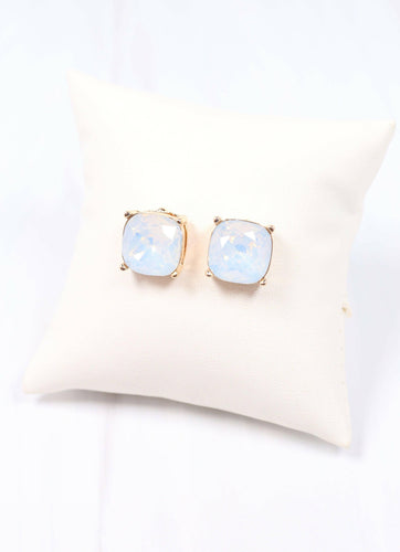 Julien Stone Stud Earring WHITE.