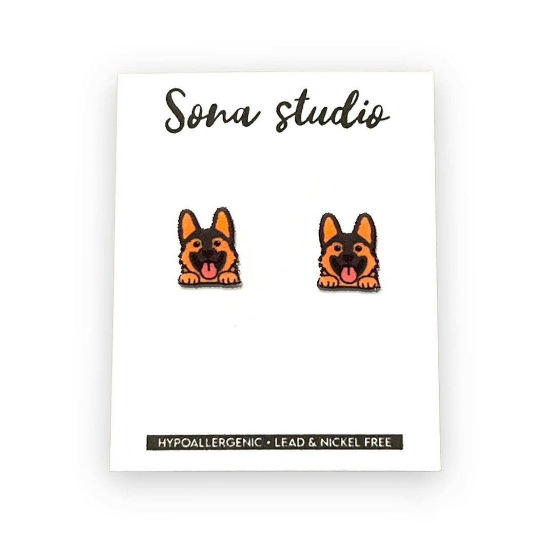 German hot sale shepherd earrings