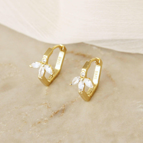 Hexagon Marquise Hoops.