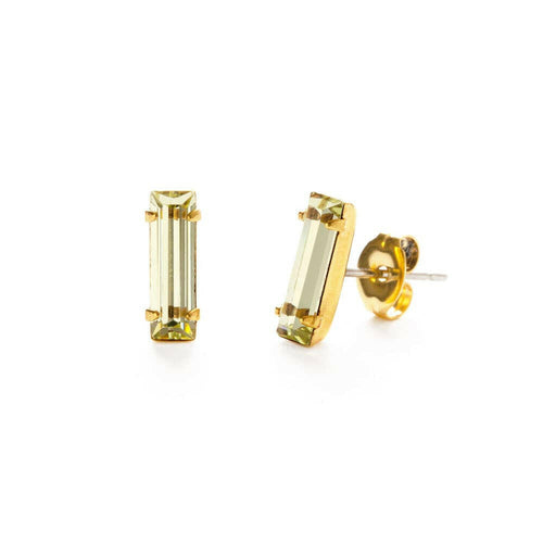 Baguette Stud Earring in Jonquil.