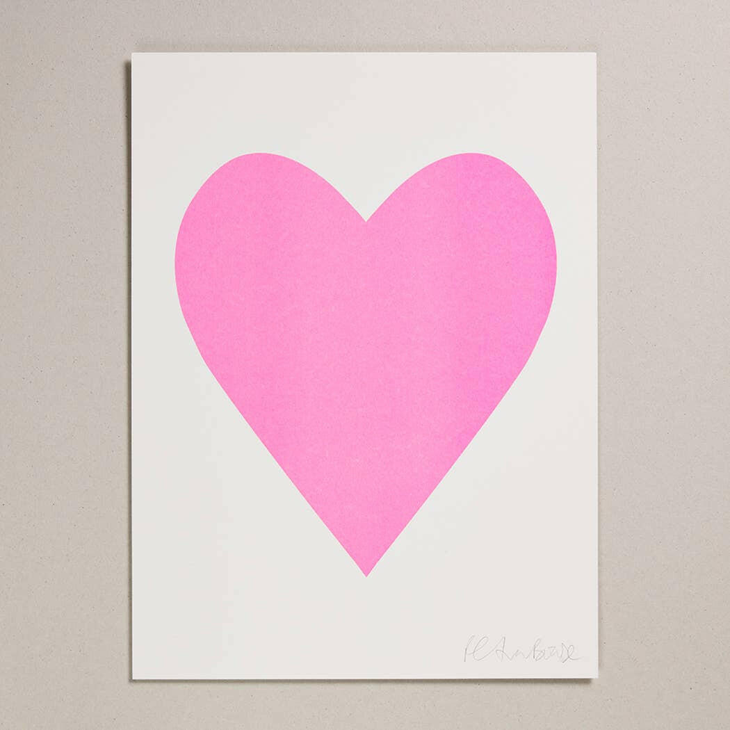 Risograph Print - Big Heart.