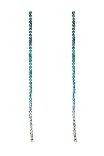 Rhinestone Long Drop Earrings.