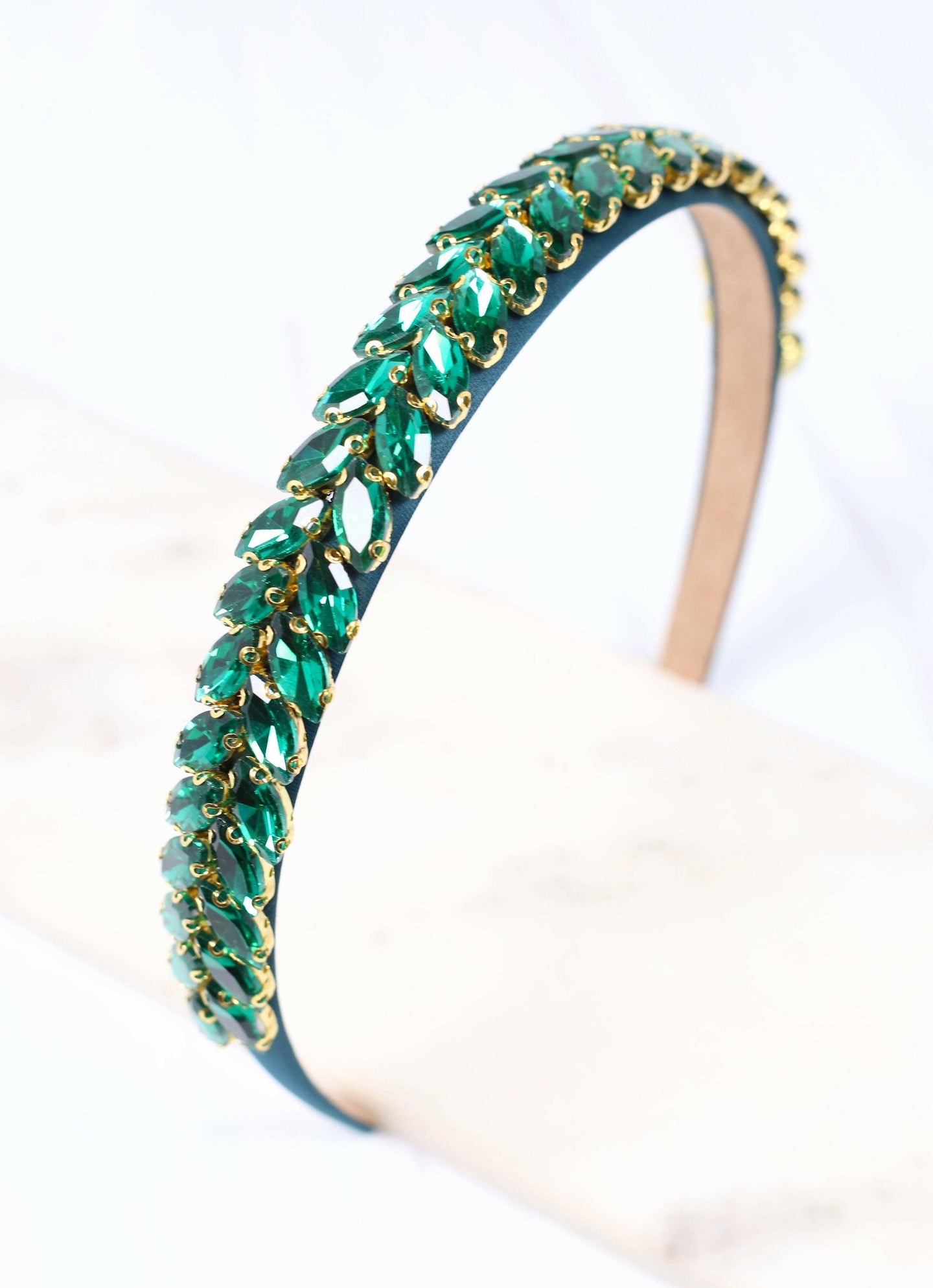 Kessler Jeweled Headband GREEN.