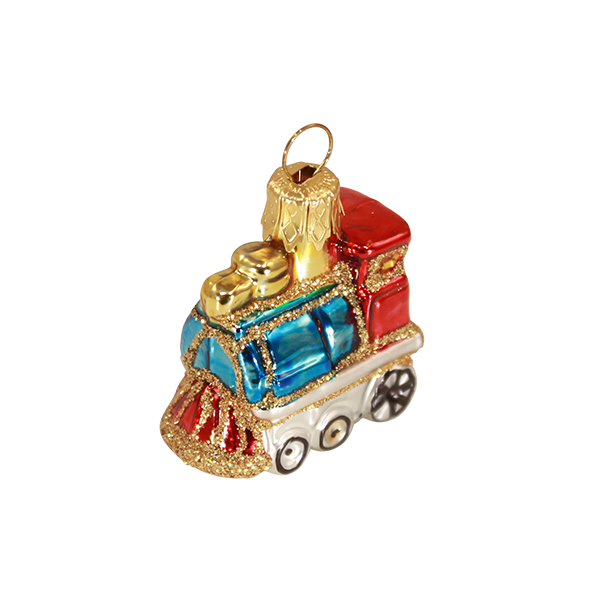 Train - Small Christmas Ornament - Blue