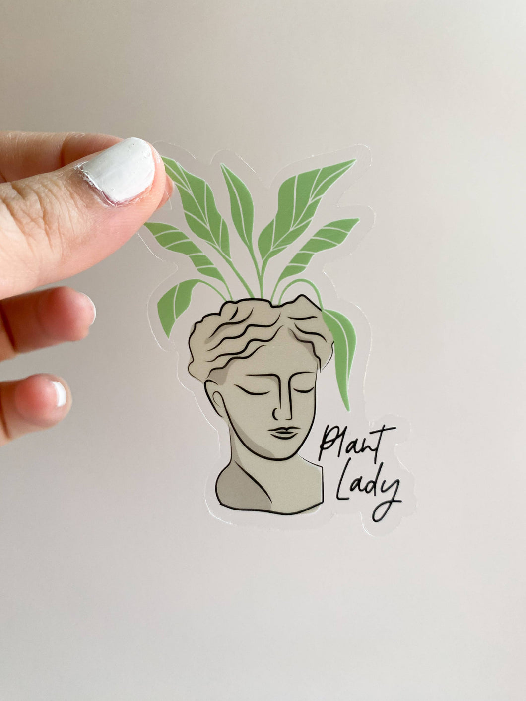 Plant Lady Clear Planter Sticker