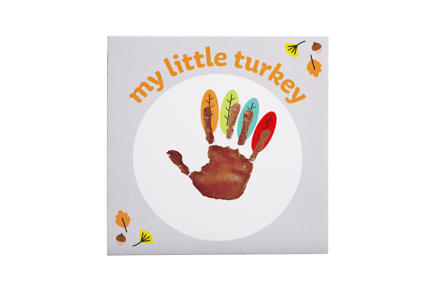 My Little Turkey Canvas, DIY Baby Handprint Fall Art.