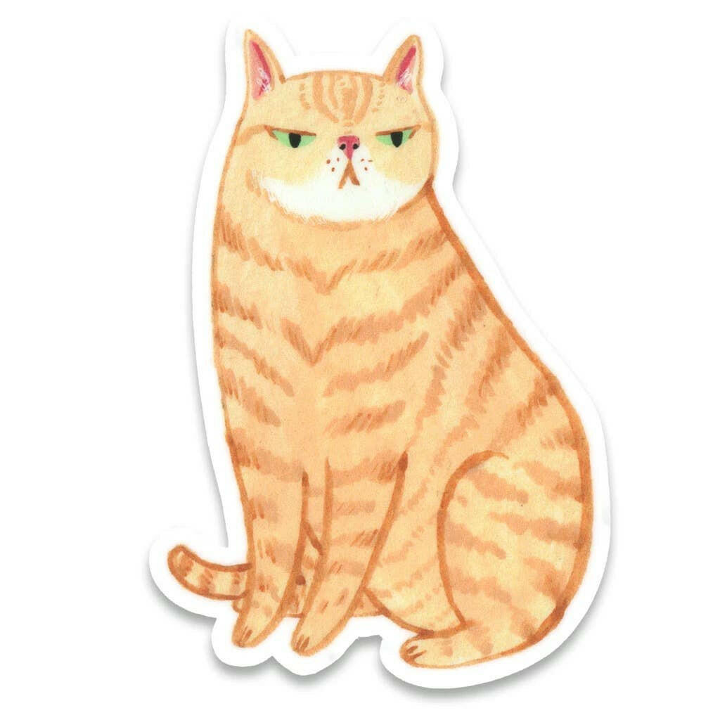 Orange Cat Sticker.