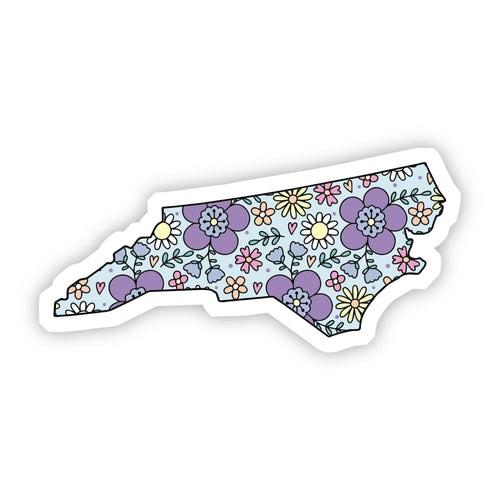 North Carolina Floral Sticker.