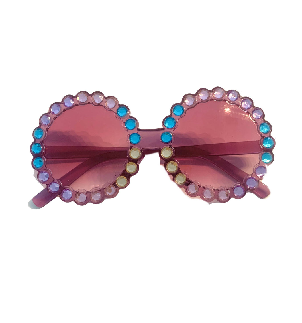 Rhinestone Sunglasses Pink