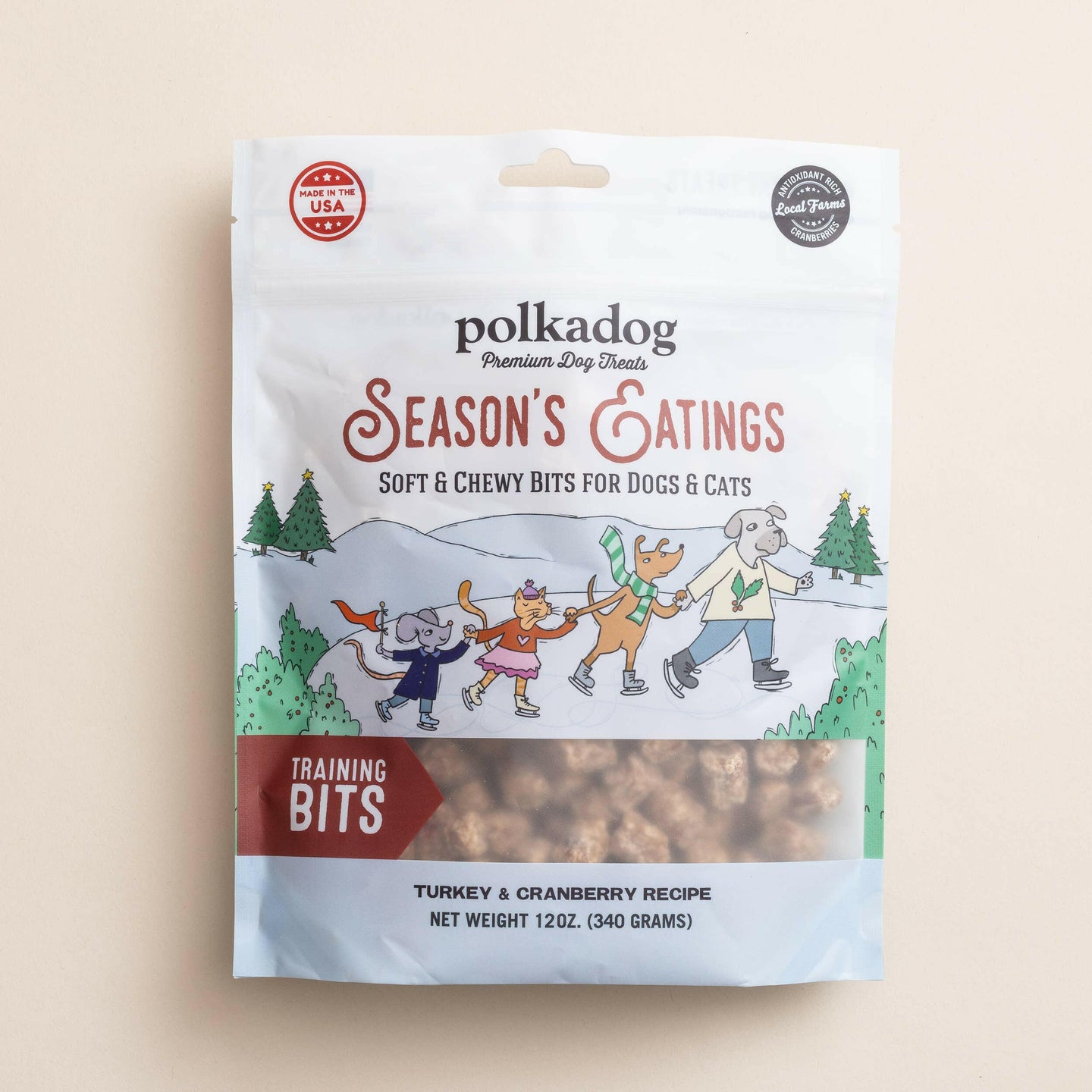 Holiday Pouch: Seasons Eatings (Turkey & Cranberry) - 12oz.