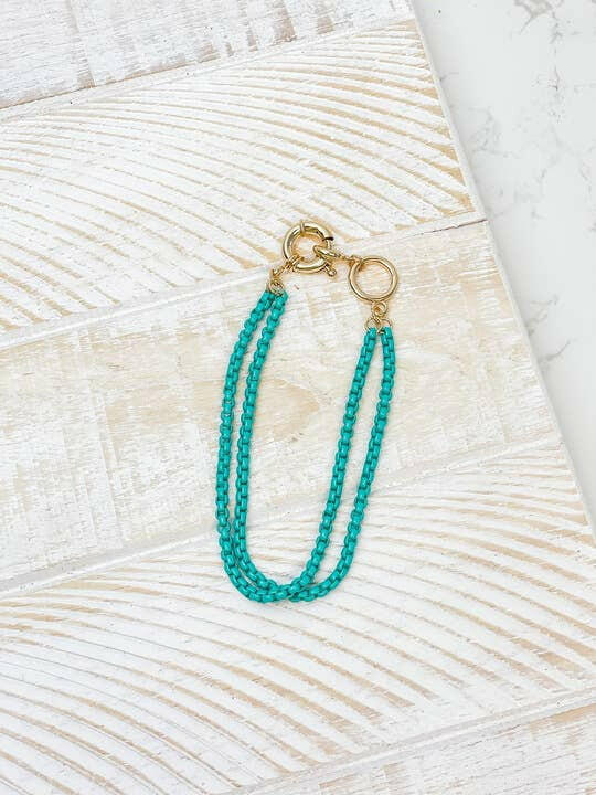 Enamel Box Chain Bracelets.