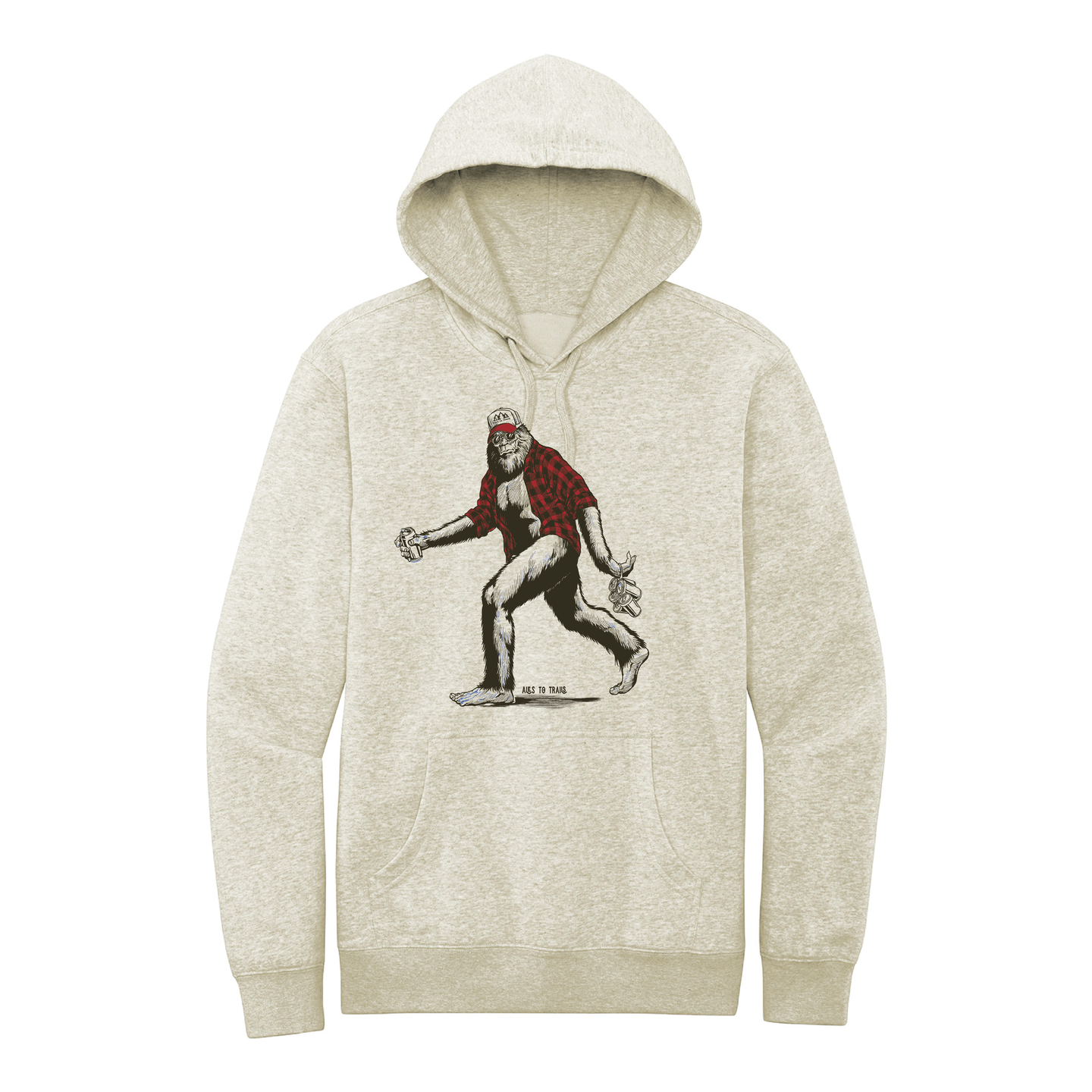 Sasquatch Flannel Hoodie: Oatmeal.