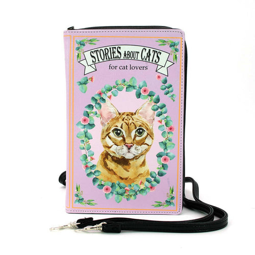 Stories about Cats Book Clutch Bag in Vinyl.