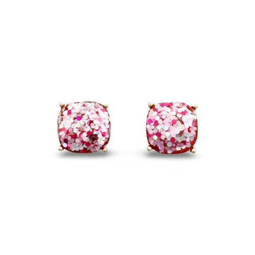 Fuchsia Party Studs.