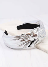 Load image into Gallery viewer, Evie Knot Headband SILVER.
