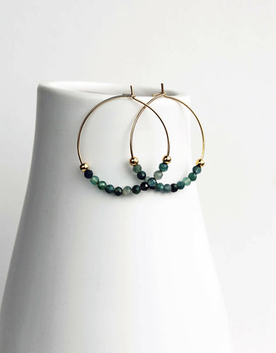 Tourmaline Hoop Earrings.