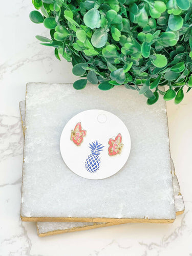 Butterfly Enamel Stud Earrings.