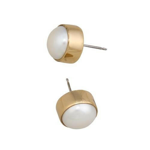 Alchemia Pearl Post Earrings.