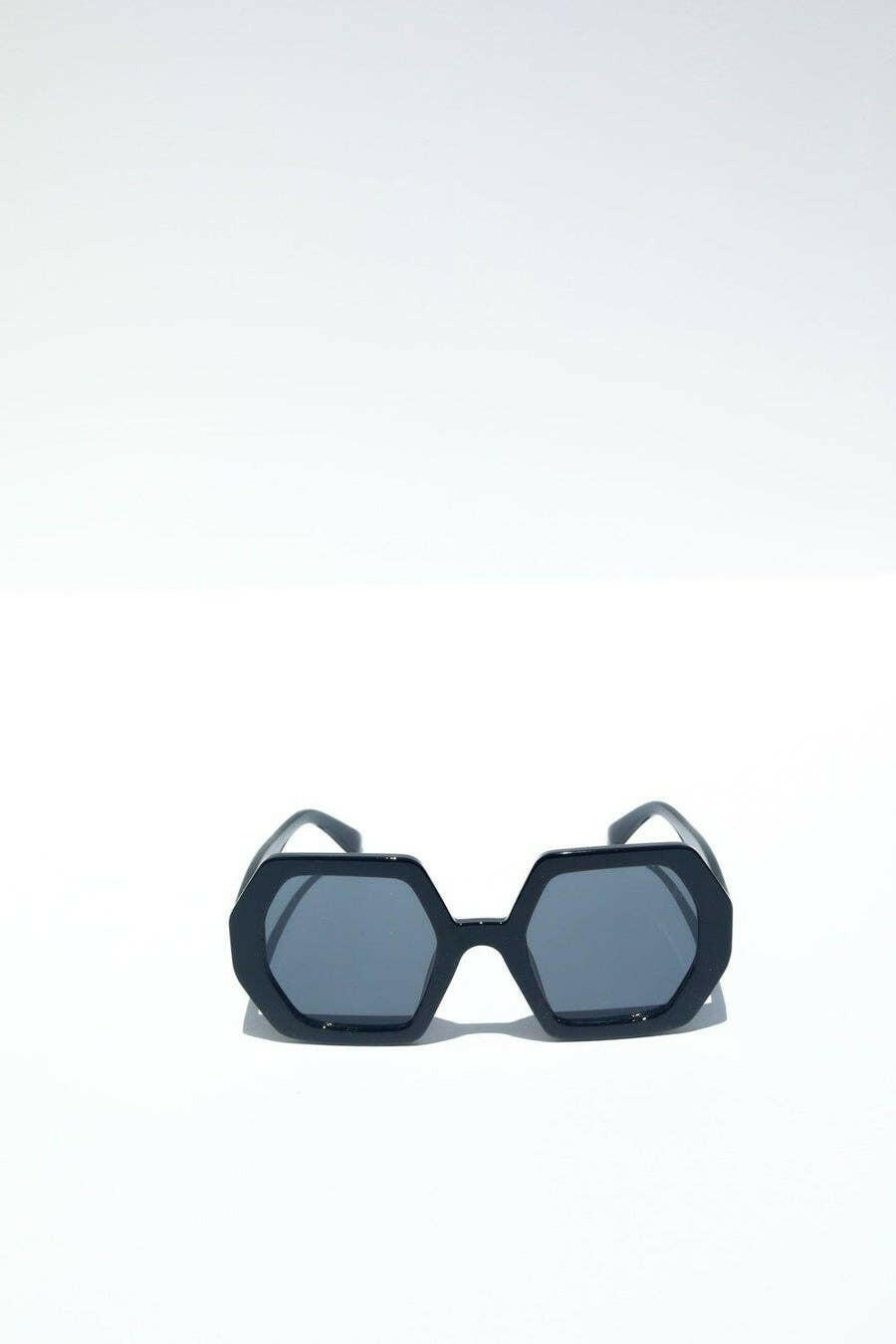 Octagon Chunky Sunglasses Black.