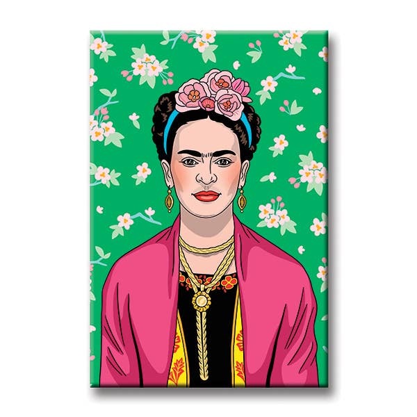Frida Pink Florals Magnet