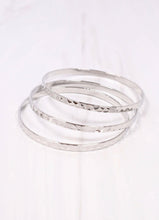 Load image into Gallery viewer, Leonardo Hammered Bracelet Set SILVER
