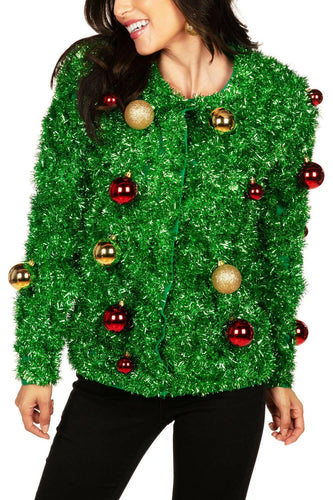 Women's Bristle Babe Christmas Sweater - Cardigan.