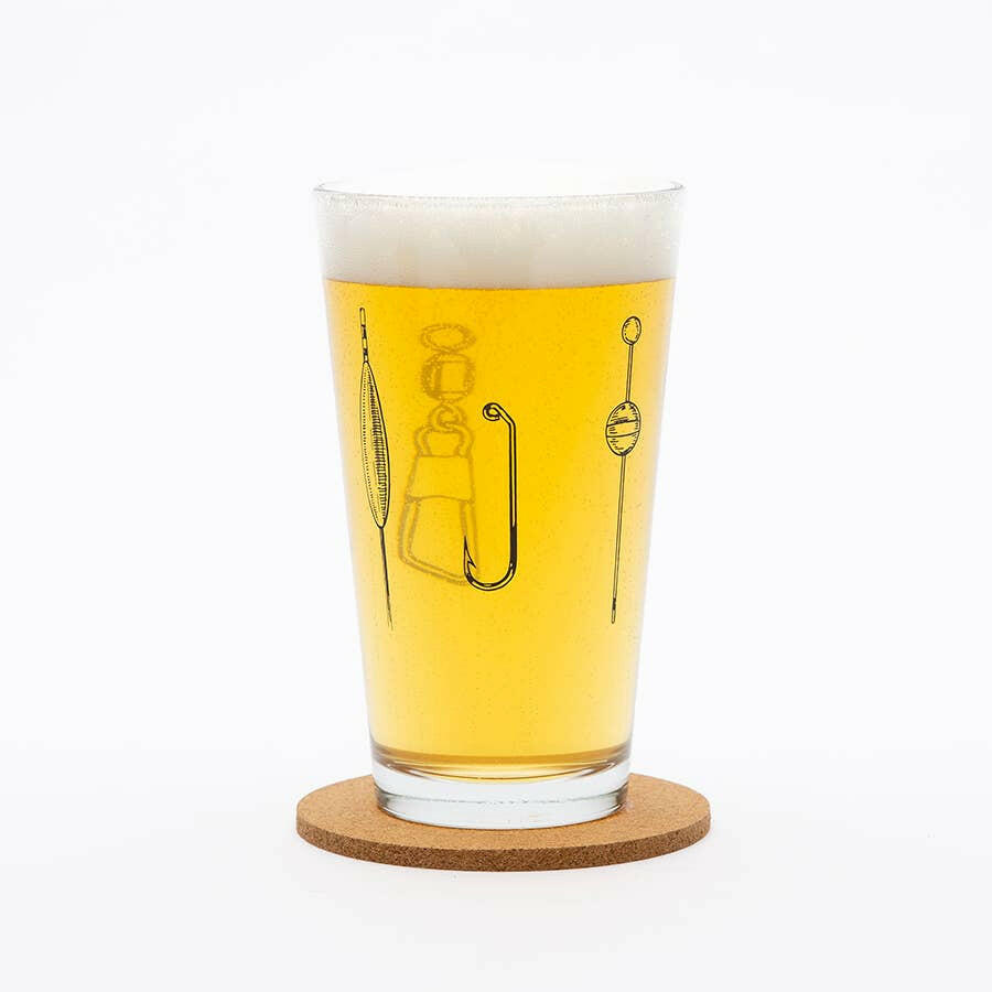 Fishing Lure Pint Glass.