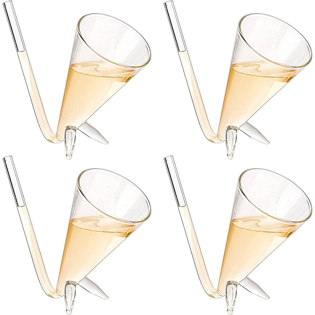 Champagne Shooter 4pk With Stands - Reusable Acrylic