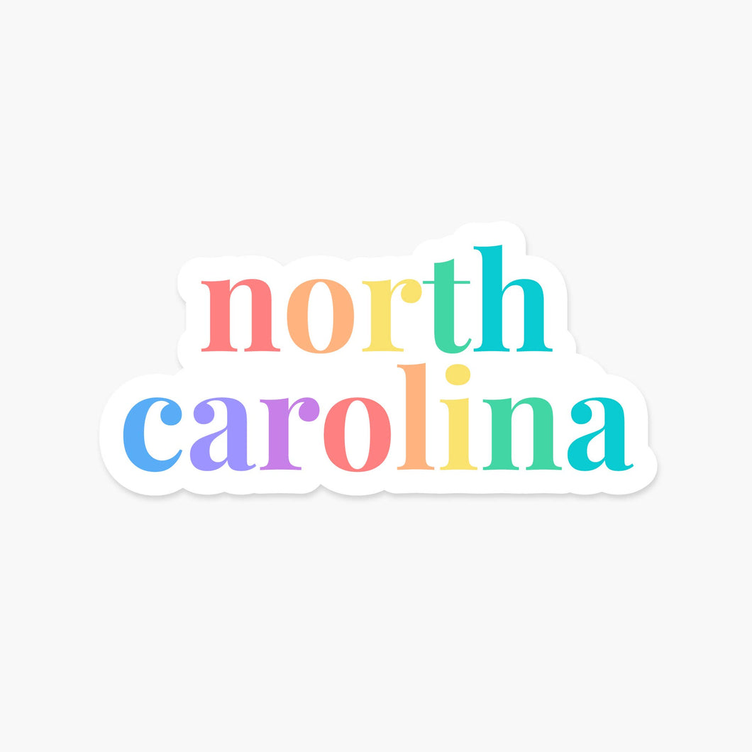 North Carolina US State 3 x 1.75 in - Everyday Sticker