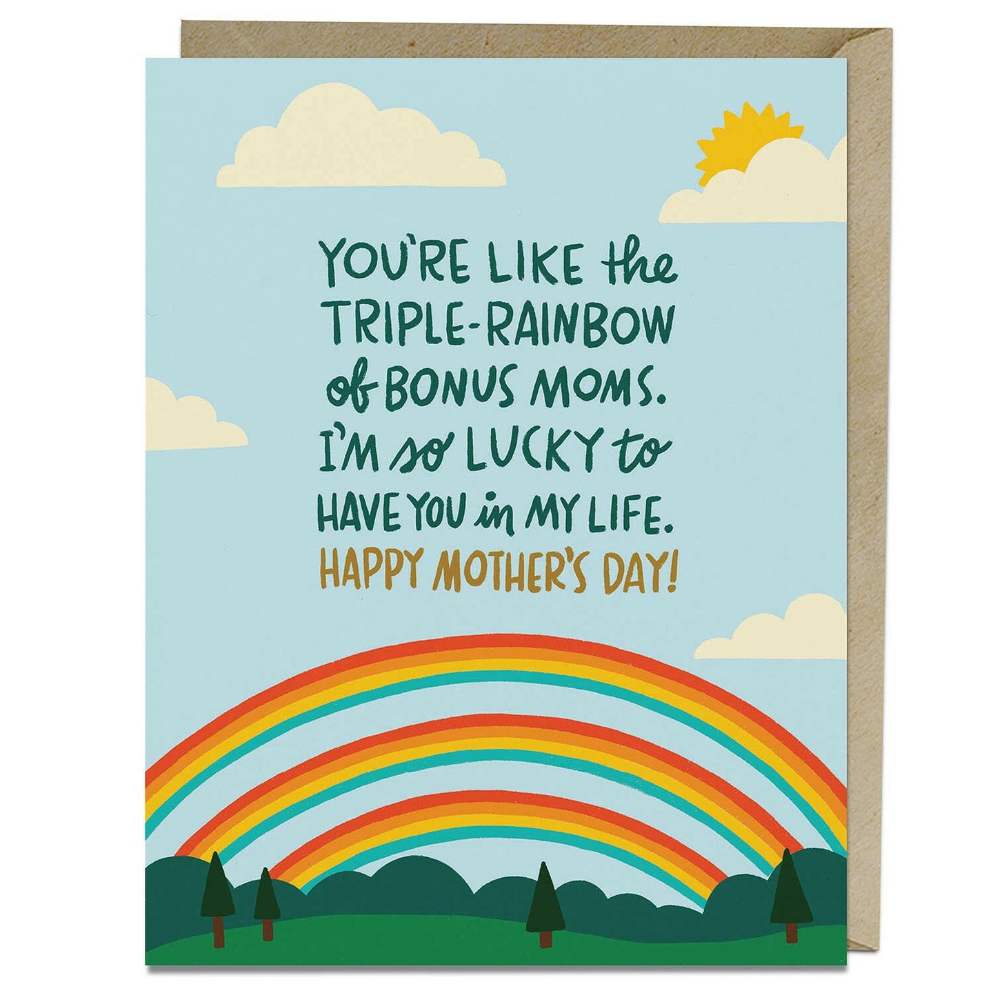 Triple-Rainbow Bonus Mother's Day Card.