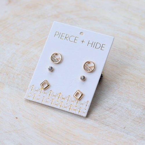 Boho Gold Stud Trio.