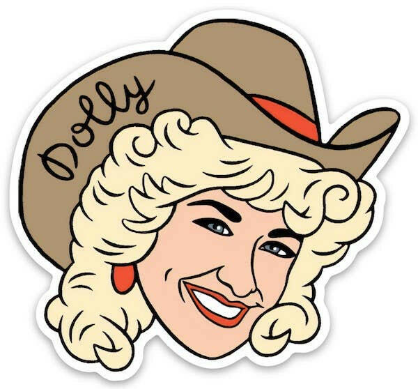 Dolly Parton Die Cut Sticker.