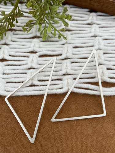 Large Triangle Earrings.