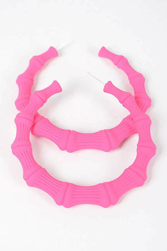 Color Paint Bamboo Shape Earring.