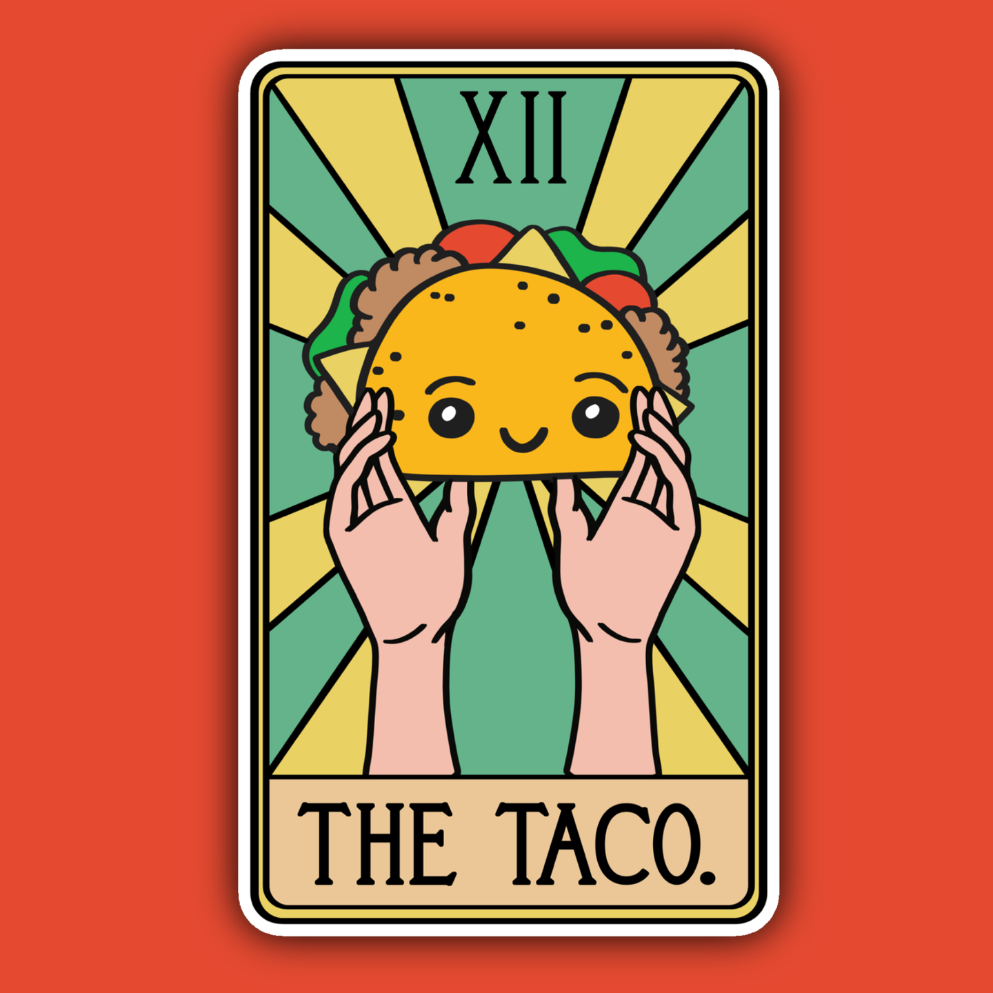 The Taco Tarot Card Sticker.