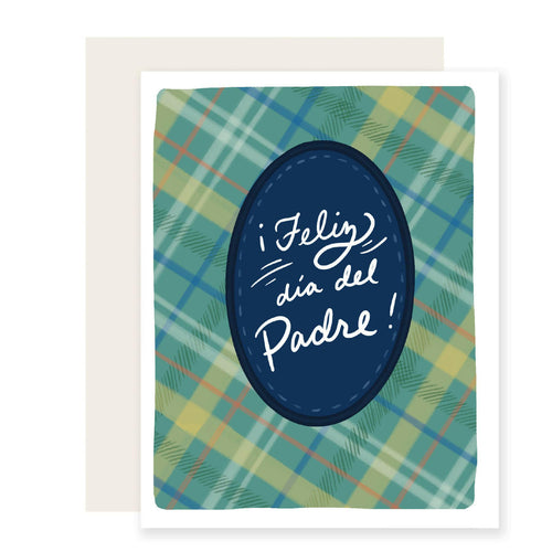 Plaid Feliz Padre - Spanish Card.