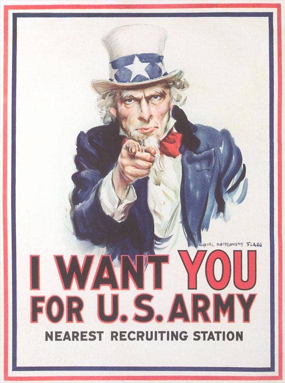 Classic Army Recruiting Poster Vintage Image Magnet