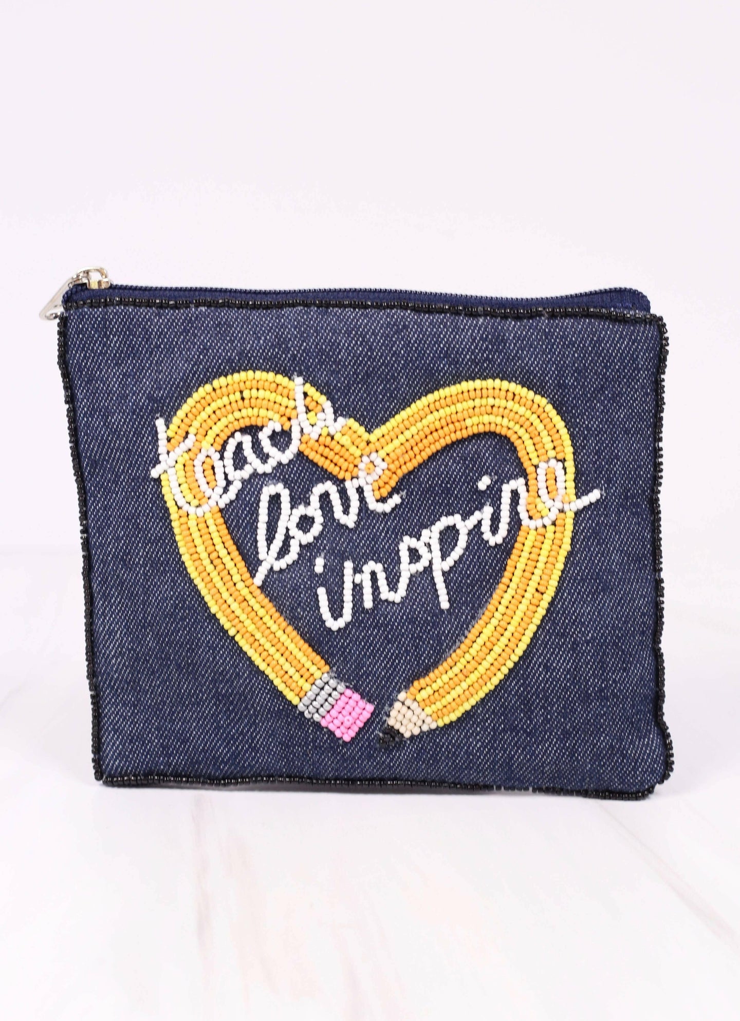 Teach Love Inspire Pouch DENIM.