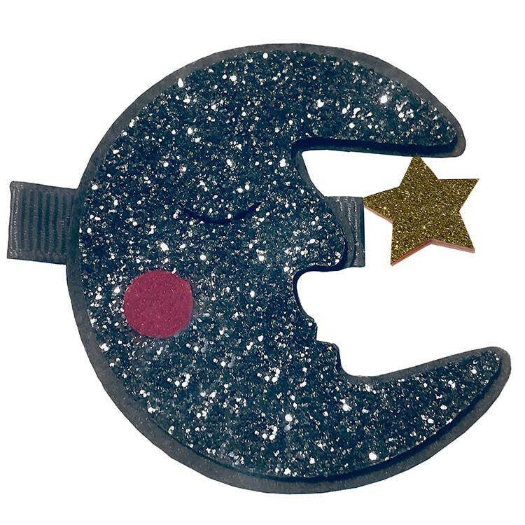 Glitter Moon Hair Clips.