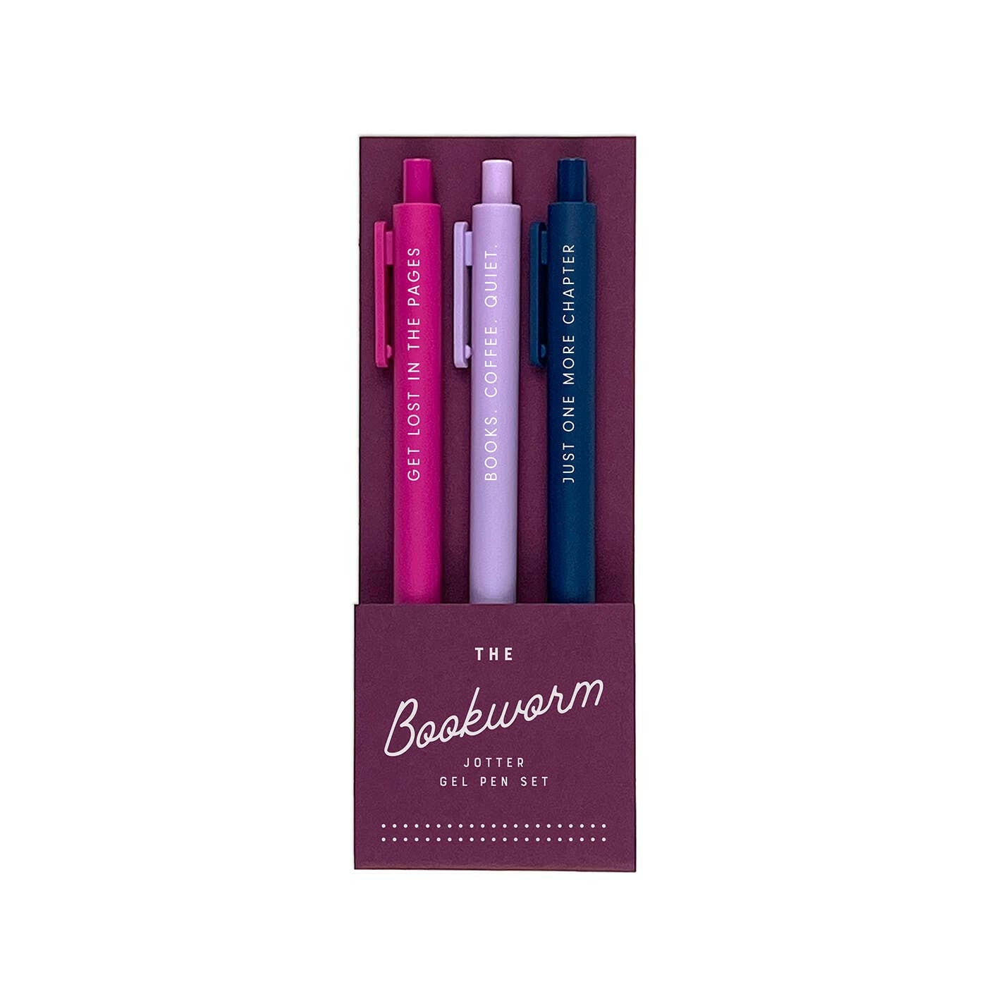 The Bookworm Jotter Gel Pen: Set of 3.