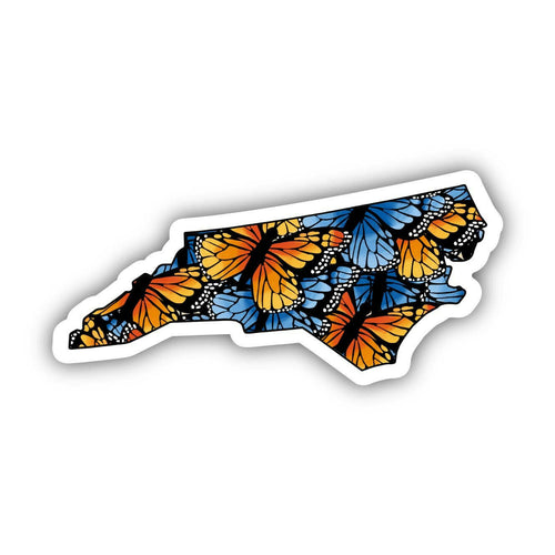 North Carolina Butterfly Pattern Sticker.