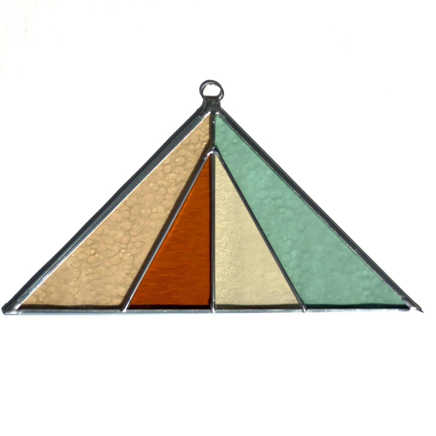 Triangle Stained Glass Suncatcher - Seagrass.