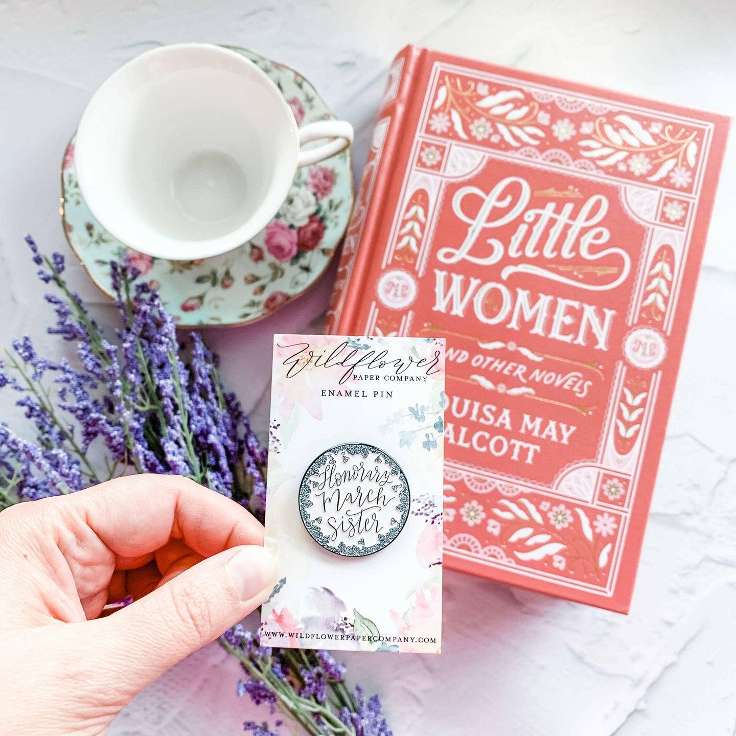 Honorary March Sister Little Women Bookish Enamel Pin.