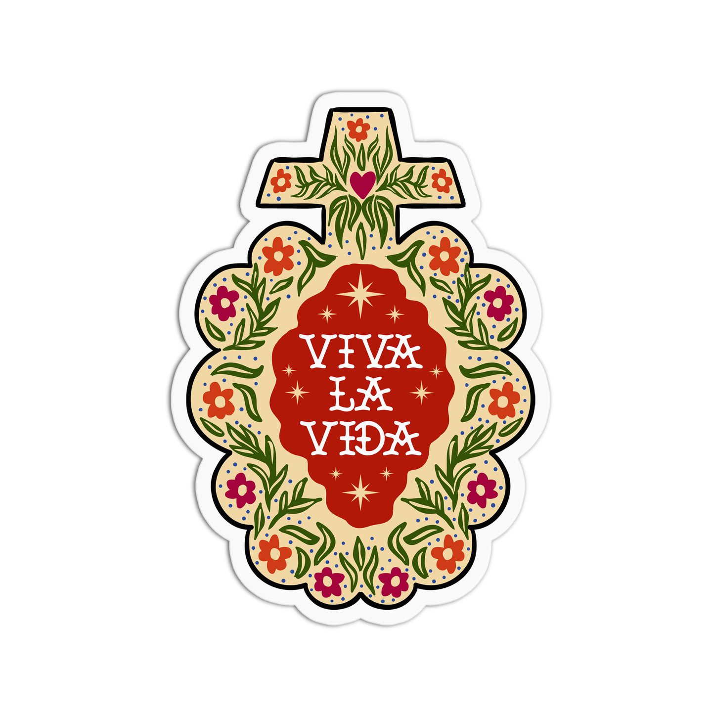 Day of the Dead Viva La Vida Vinyl Waterproof Stickers.