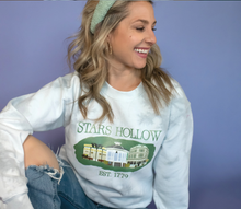 Load image into Gallery viewer, Stars Hollow *Gilmore Girls* Sweatshirt: Gray Tie Dye.
