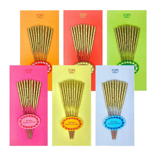 Mini Birthday Sparkler Candles Asst. Color.