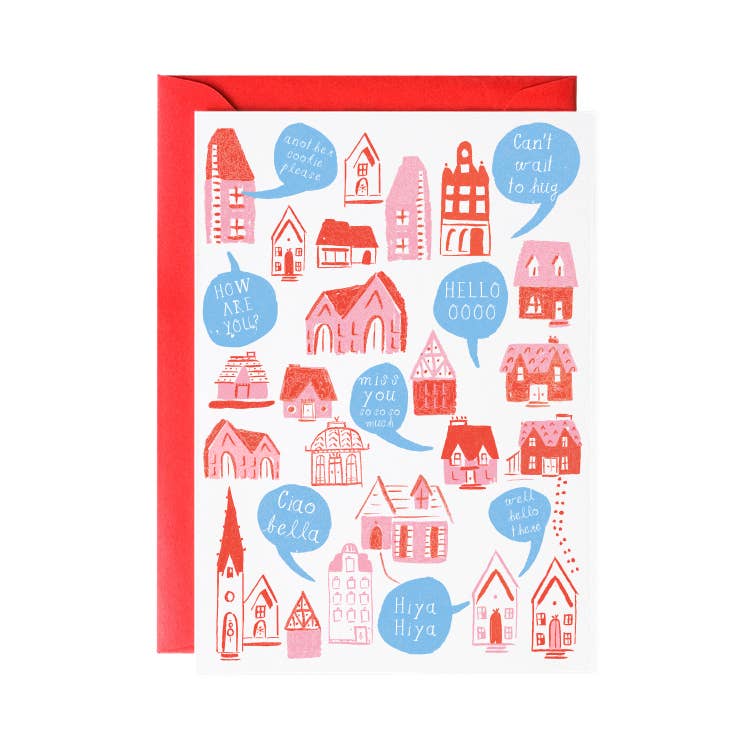 House to House- Hello Greeting Card