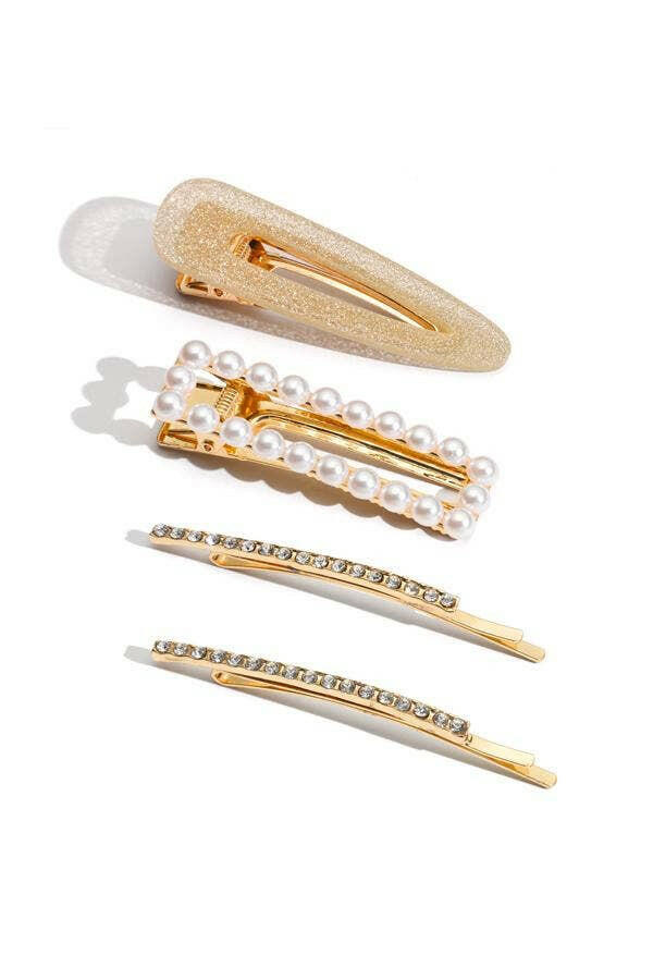 Pearl and Sparkle Hair Clip Set.