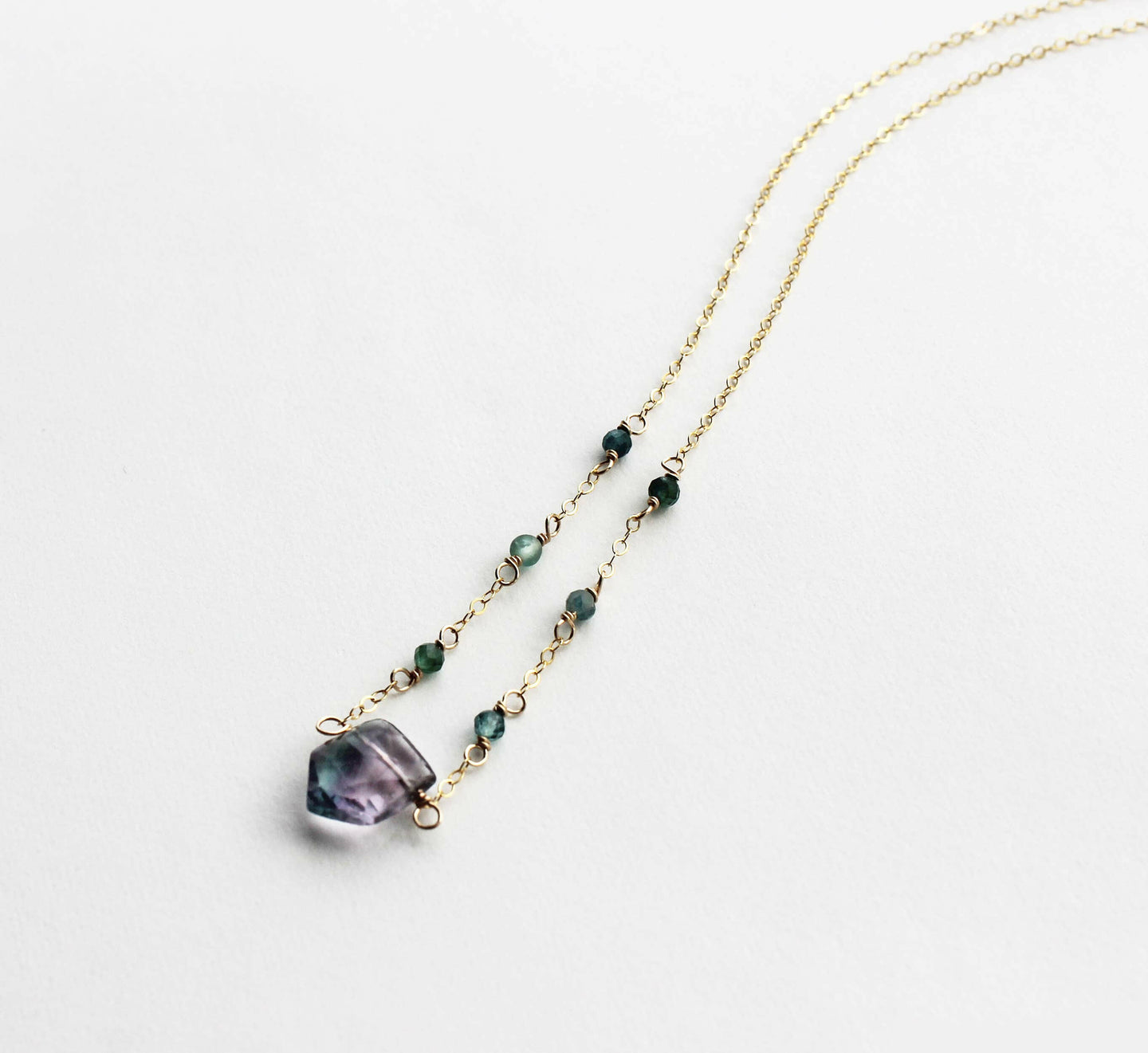 Fluorite Gemstone Necklace.