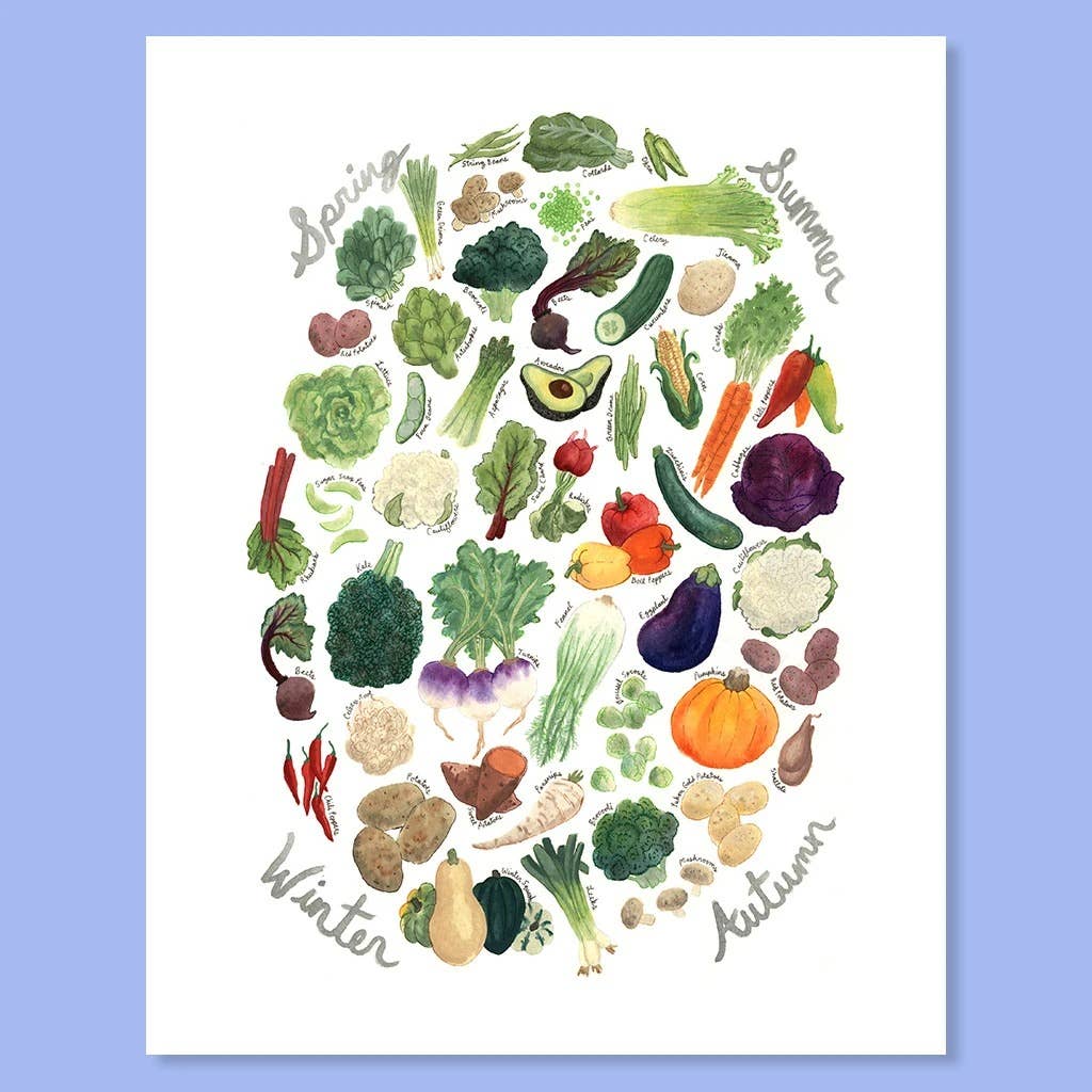 Veggie Seasonality Print 8x10”